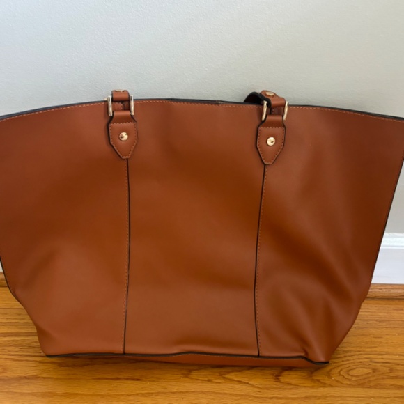 Just Fab - Faux Leather Tote Bag - Picture 2 of 3